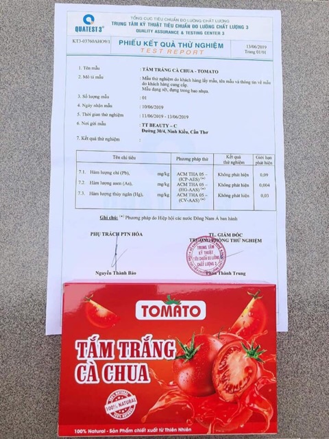 TẮM TRẮNG CÀ CHUA TOMATO