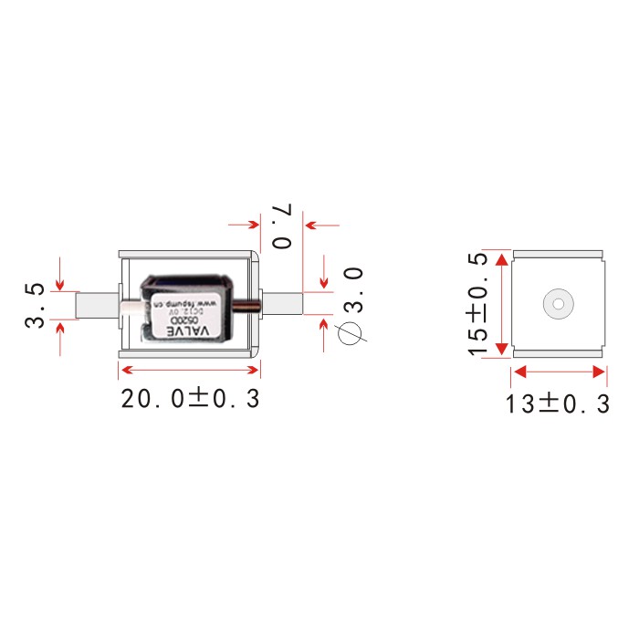 Van xả khí điện từ 3 chiều 0520F chính hãng