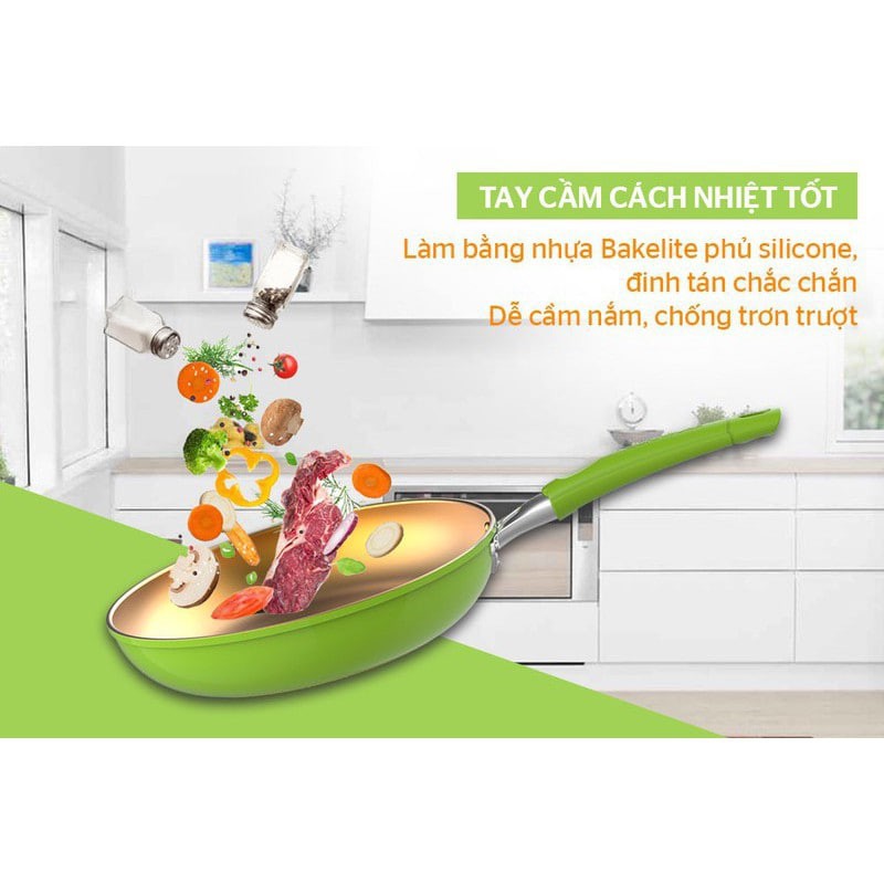 Cặp chảo chống dính đáy từ SUNHOUSE SHG112026MGC