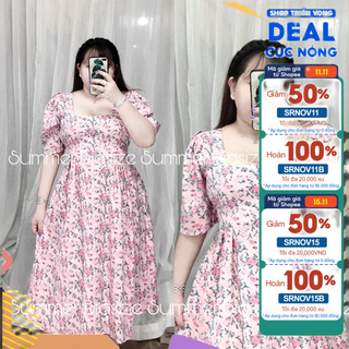 Đầm Bigsize Tay Ngắn Cổ Vuông Basic