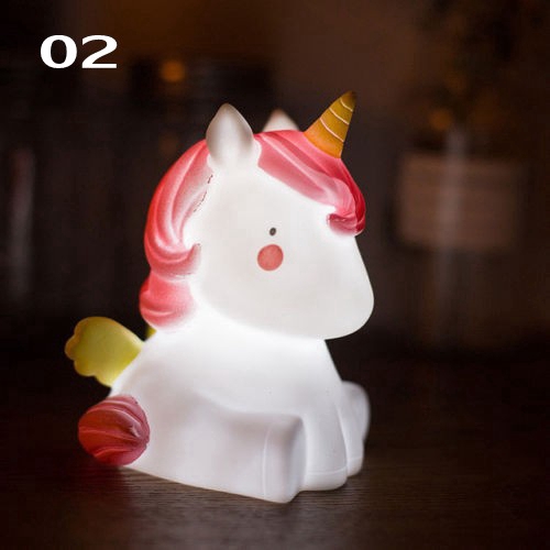 Đèn ngủ trang trí phòng hình ngựa một sừng dễ thương