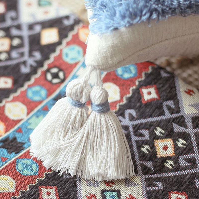 Xiangbao Vỏ Gối Ném Tua Rua Họa Tiết Kim Cương Hình Thoi Tối Giản Phong Cách Ma Rốc Bắc Âu