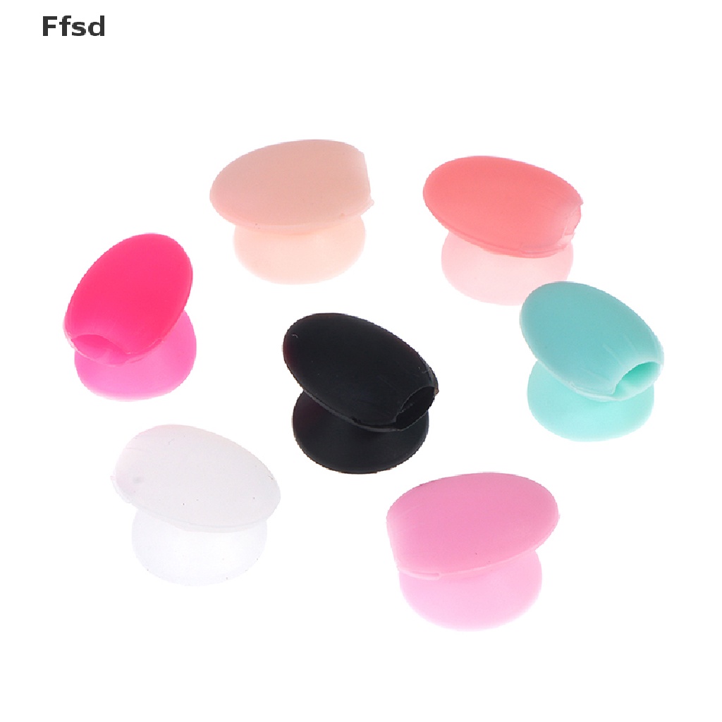 {Ffsd} Bộ 5 Vỏ Bọc Silicon Bảo Vệ Cọ Trang Điểm Môi * Bán Chạy