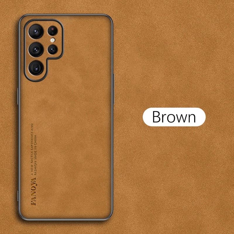 Ốp Điện Thoại Da Cừu Viền TPU Dẻo Sang Trọng Cho Samsung Galaxy S21 S20 FE Ultra Plus S21FE S21Ultra 5G