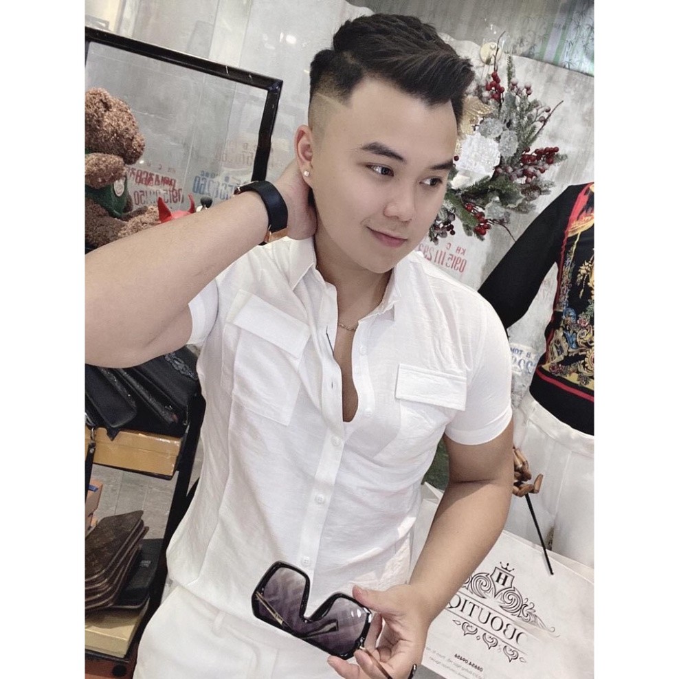 Áo Sơ Mi Đũi Nam Ngắn Tay Chất Liệu Cao Cấp ELNIDO flasksale | BigBuy360 - bigbuy360.vn