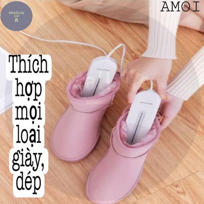 Máy sấy giày AMOI có tia UV khử khuẩn giảm mùi hôi làm khô giày dành cho mọi loại giày