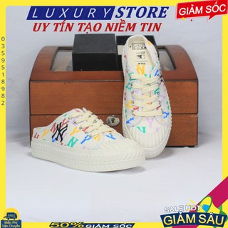 [FREE SHIP - HOT TREND] sục 𝐌𝐋𝐁 đạp gót thuê chứ ny trắng nhiều họa tiết luxury_store