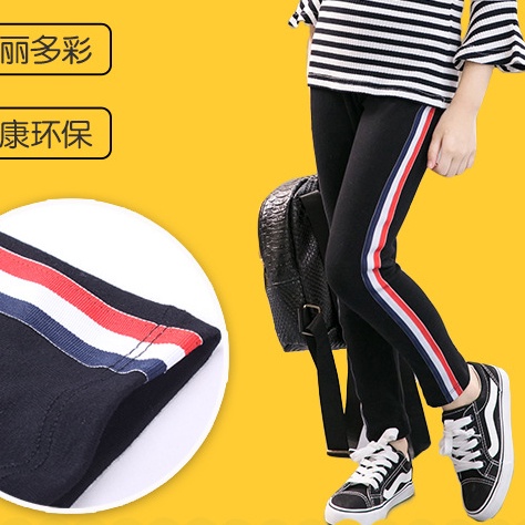 Quần Legging Thể Thao Chất Cotton Mềm Mại Thời Trang Cho Bé Gái 4-16 Tuổi