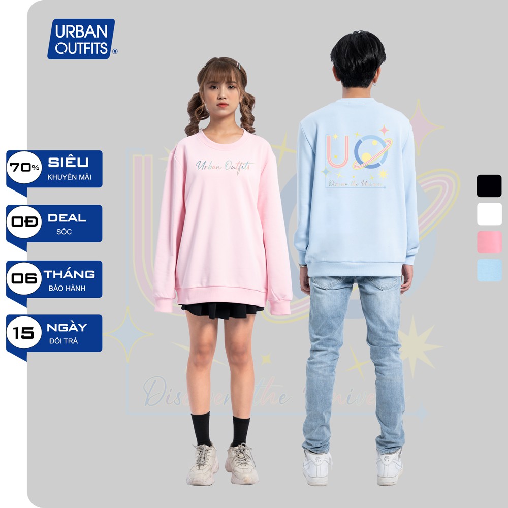 Áo Sweater Form Rộng Nữ Nam URBAN OUTFITS In UO Discover SWO34 Thun Cotton Nỉ 4 Chiều Local Brand