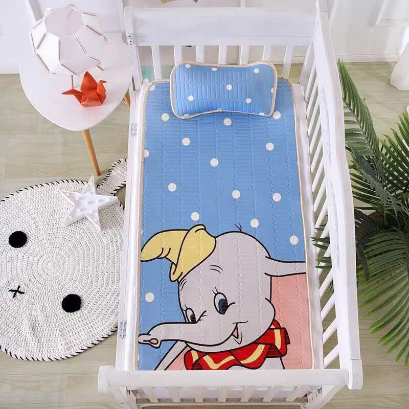 [10 mẫu]Chiếu Điều Hòa Cao Su Non in Hoạt Hình 3D Tặng Kèm Gối Hạt cho Bé kT: 120x60cm 3 lớp