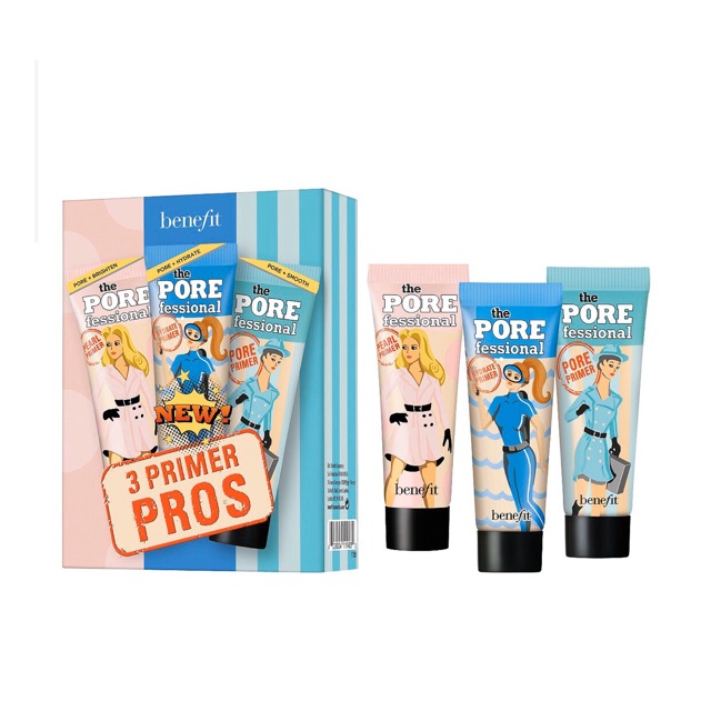 👒Set 3 kem lót Benefit Prime Pro👒 Pore primer, Hydrate Primer, Pearl primer