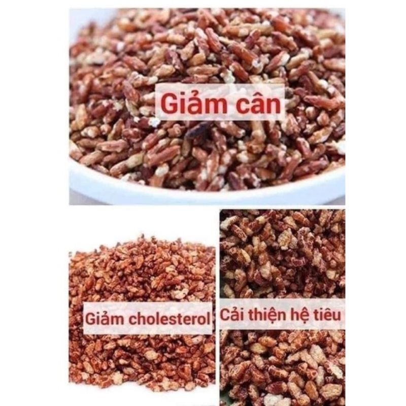 1 kg gạo lứt sấy nguyên vị đóng túi zip