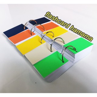 500 thẻ flashcard trắng tặng kèm khoen inox +bìa cứng dày học ngoại ngữ