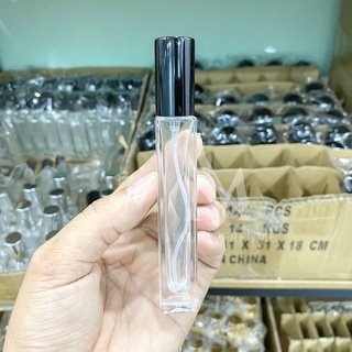 Chai chiết nước hoa 10ml vuông cao ( nắp đen )