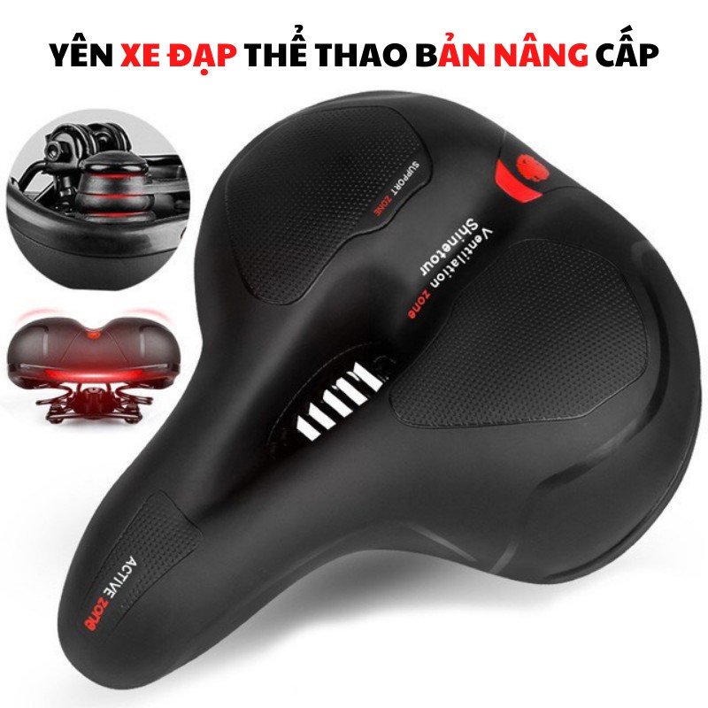 Yên Xe Đạp Yên Xe Đạp Thể Thao Siêu Êm Siêu Mềm Thoáng Khí Chống Sốc Có Phản Quang Cảnh Báo An Toàn Chất Liệu Cao Cấp