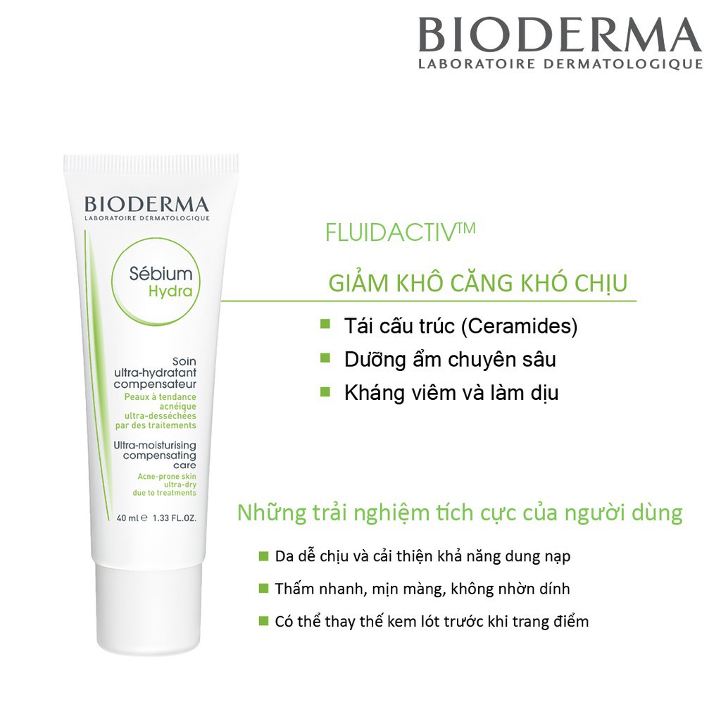 Kem Dưỡng Ẩm Dành Cho Da Mụn Bioderma Sebium Hydra