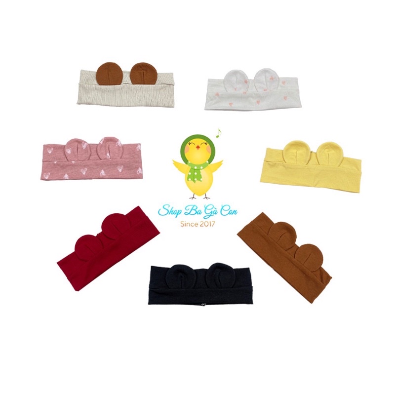 Băng đô cho bé - băng đô tai gấu - turban cho bé