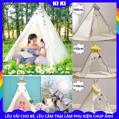 [Khuyến Mại Lớn] Lều vải cho bé, lều ngủ trong nhà, lều cắm trại tam giác làm phụ kiện chụp ảnh KIKI 21