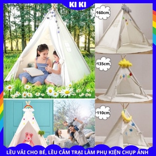 [Khuyến Mại Lớn] Lều vải cho bé, lều ngủ trong nhà, lều cắm trại tam giác làm phụ kiện chụp ảnh KIKI 21