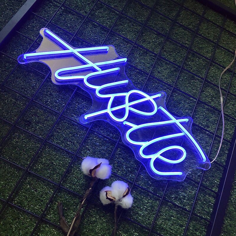Đèn Trang Trí Led Neon Sign Chữ Hustle