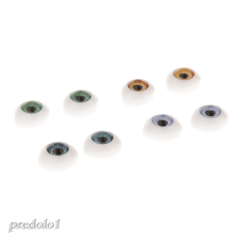 1  4 Cặp Mắt Nhựa 5mm Làm Búp Bê 4 Màu