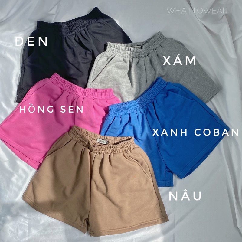 Quần short nỉ da cá Essentials mùa hè màu sắc nổi bật by whattowear | BigBuy360 - bigbuy360.vn