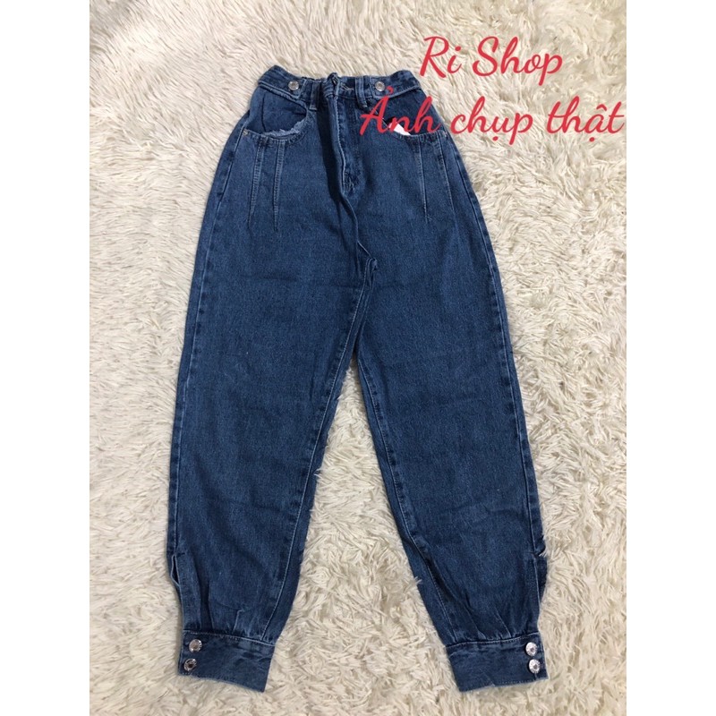 QUẦN JEAN BAGGY NỮ CẠP CAO LƯNG THUN CÀI NÚT ỐNG QUẦN CÁ TÍNH MS 2163 [CLIP THẬT] [FREESHIP] hàng loại 1, VẢI DÀY | BigBuy360 - bigbuy360.vn