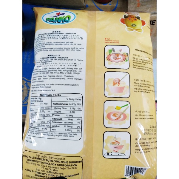 Bột chiên xù vàng panko 1KG đúng như hình - bột chiên xù vàng