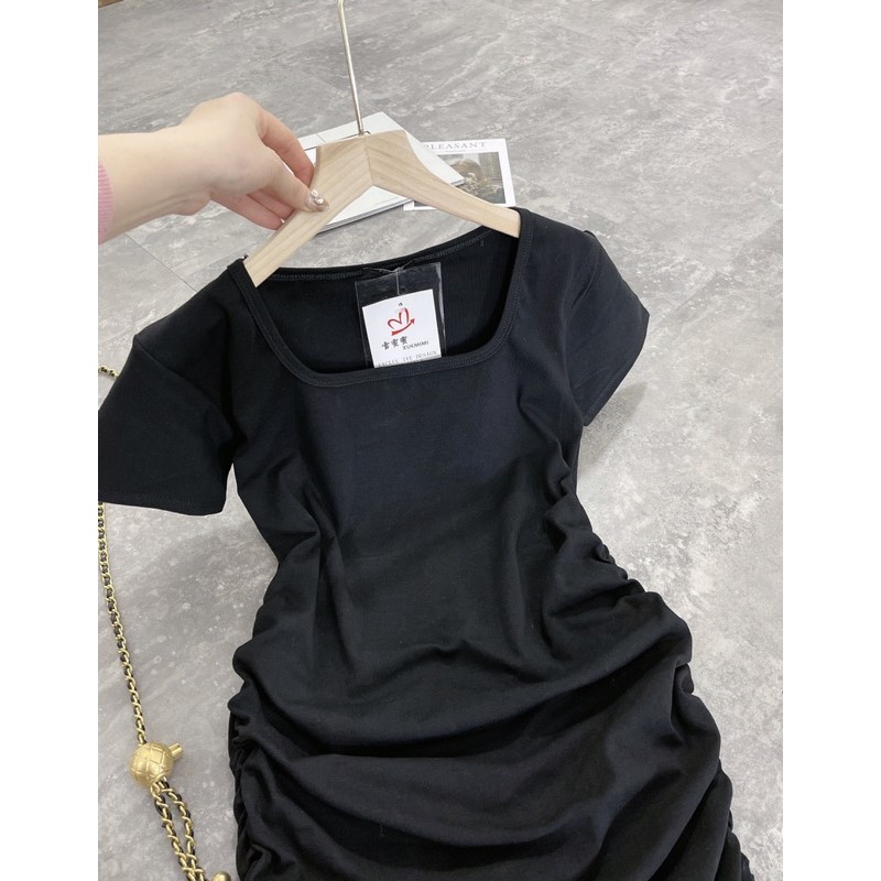 Váy Body Nhúm Cổ Vuông Hàng Đẹp | BigBuy360 - bigbuy360.vn