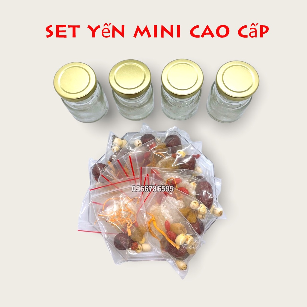 Set yến sào baby chia sẵn tặng kèm hũ và đường phèn chưng tại nhà