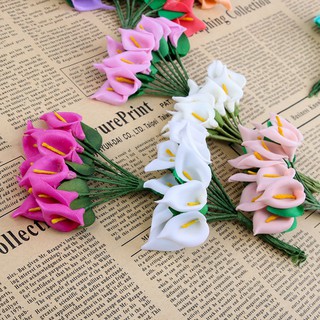 Bộ 12 bông hoa Calla xốp trang trí bó hoa cưới