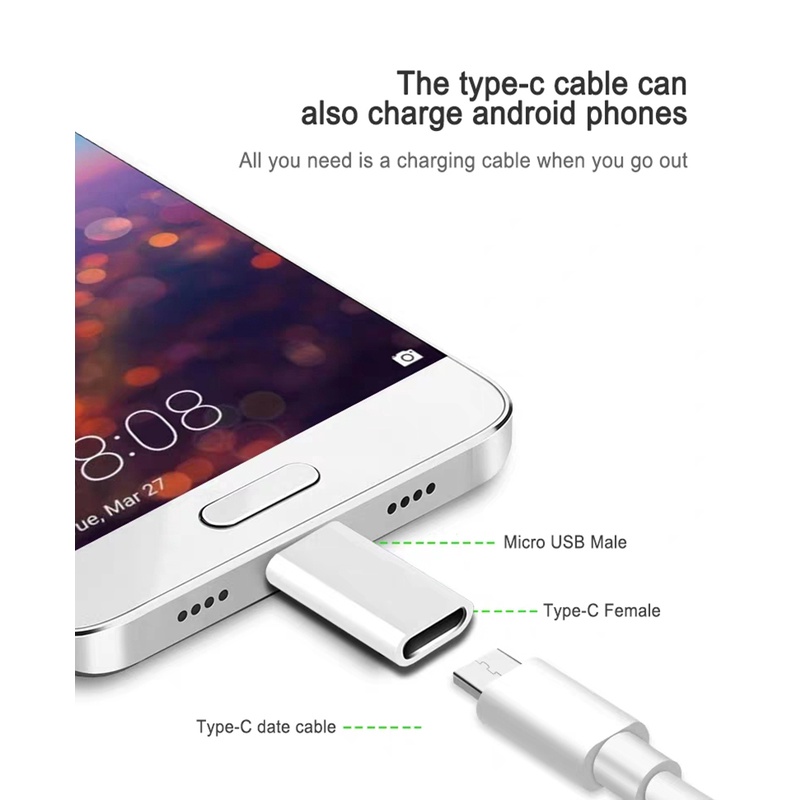 Đầu Chuyển Đổi Cáp Sạc / Truyền Dữ Liệu OTG Loại C Sang Android Micro USB