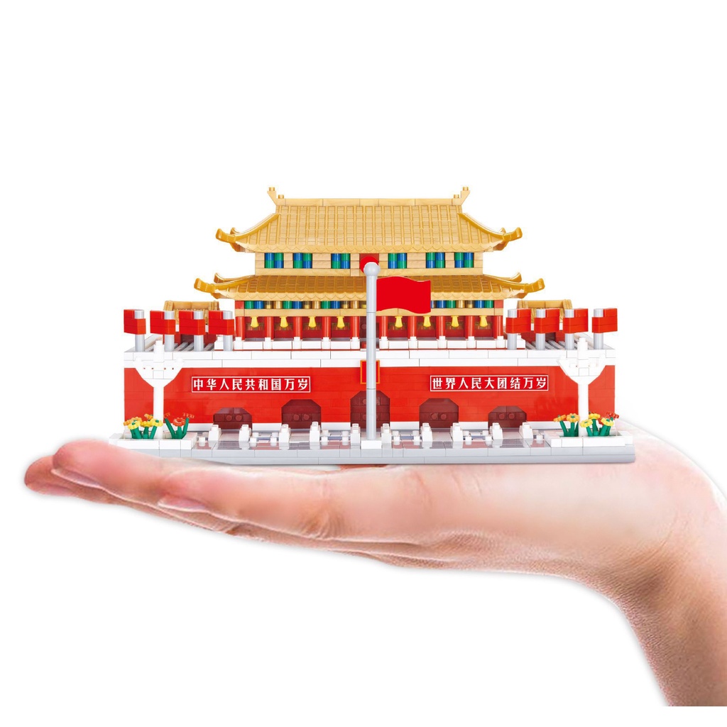 Weili 66540 architecture series mini palm Tiananmen Square compatible Lego puzzle building block toy decoration model DKLX
