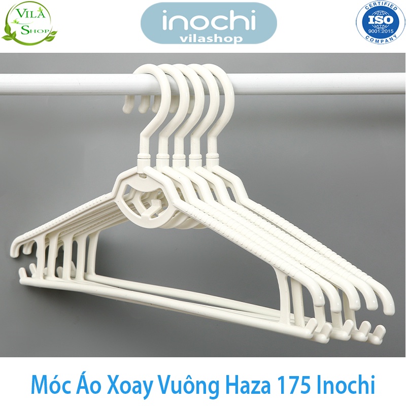 [ Set 5 ] Móc Treo Quần Áo Xoay Vuông Hara 175, Mắc Treo Quần Áo Nhựa Cao Cấp INOCHI Tiêu Chẩn Nhật