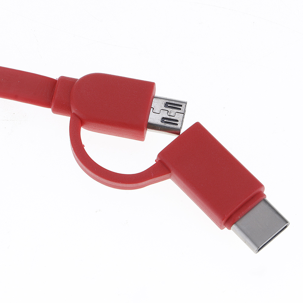 Dây Cáp Sạc Truyền Dữ Liệu 2 Trong 1 Micro Usb Có Thể Thu Gọn Màu Đen / Đỏ / Xanh Dương Cho Điện Thoại Android