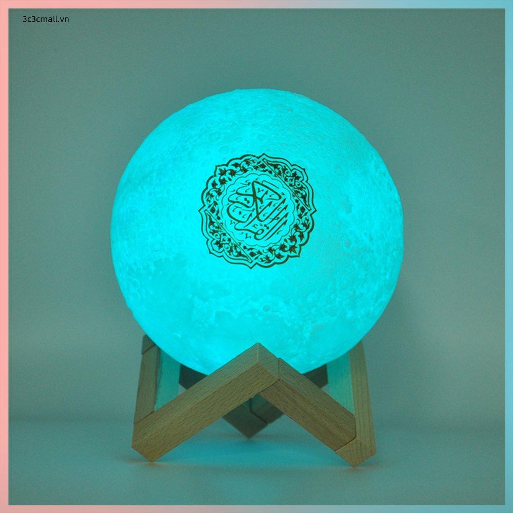 ✨chất lượng cao✨Remote Control Wireless Speaker Music Smart Quran 3D White Moon Lights