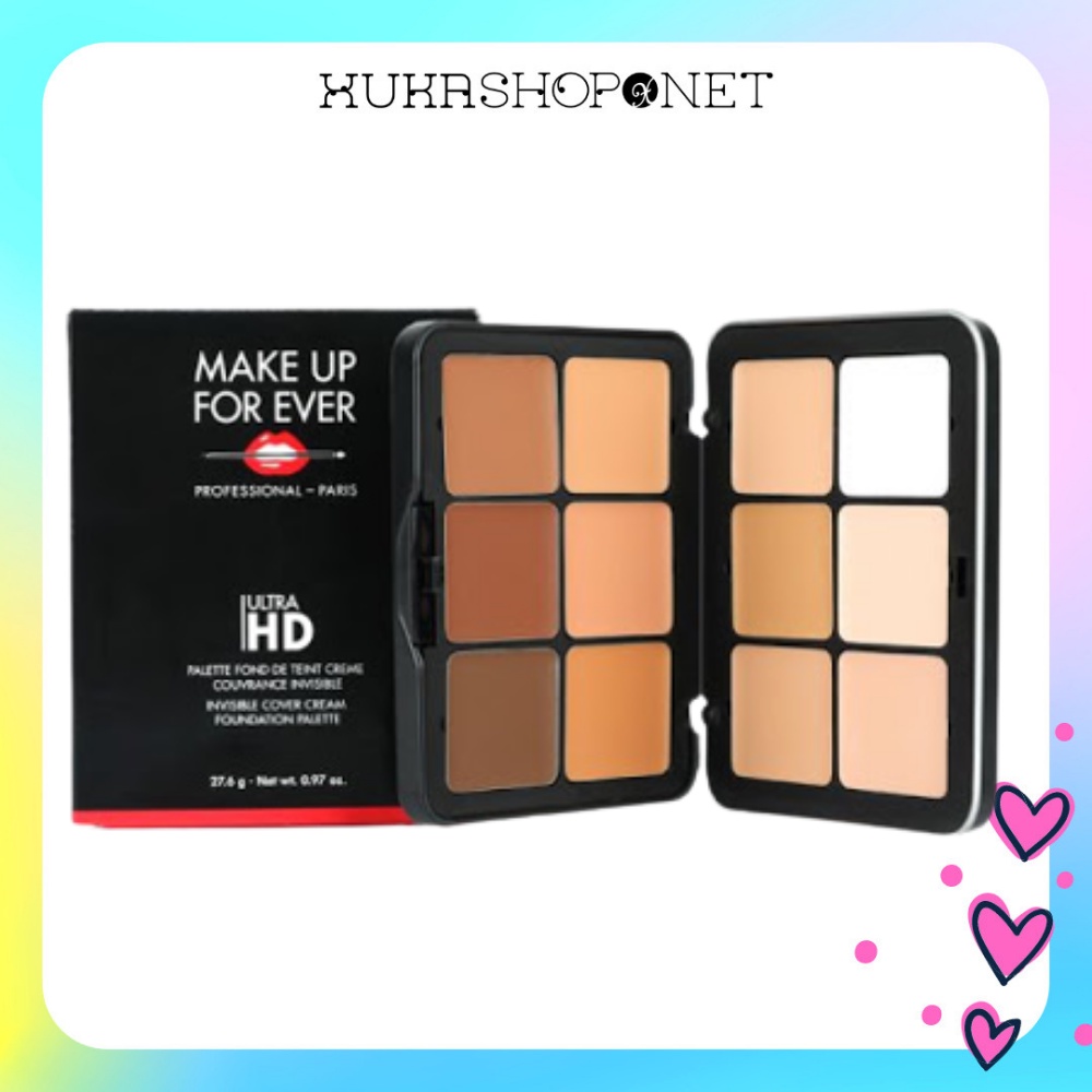 [Chính hãng] Bảng kem nền 12 ô màu Make Up For Ever Ultra HD Invisible Cover Cream Foundation Palette