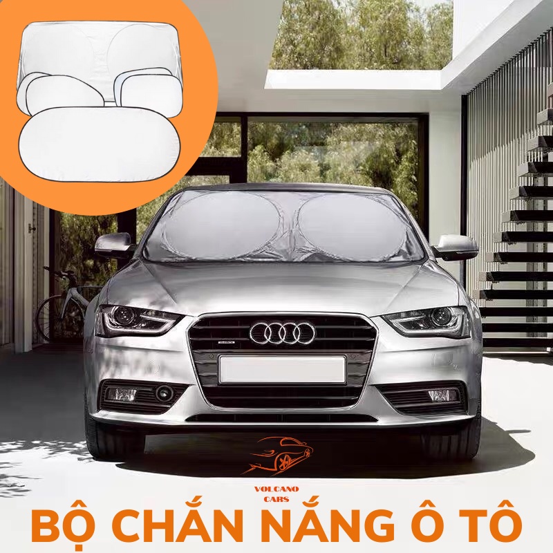 Tấm che nắng ô tô, tấm chắn nắng xe hơi tráng bạc combo 6 tấm chống nóng, cách nhiệt, phản quang loại tự dính đa năng