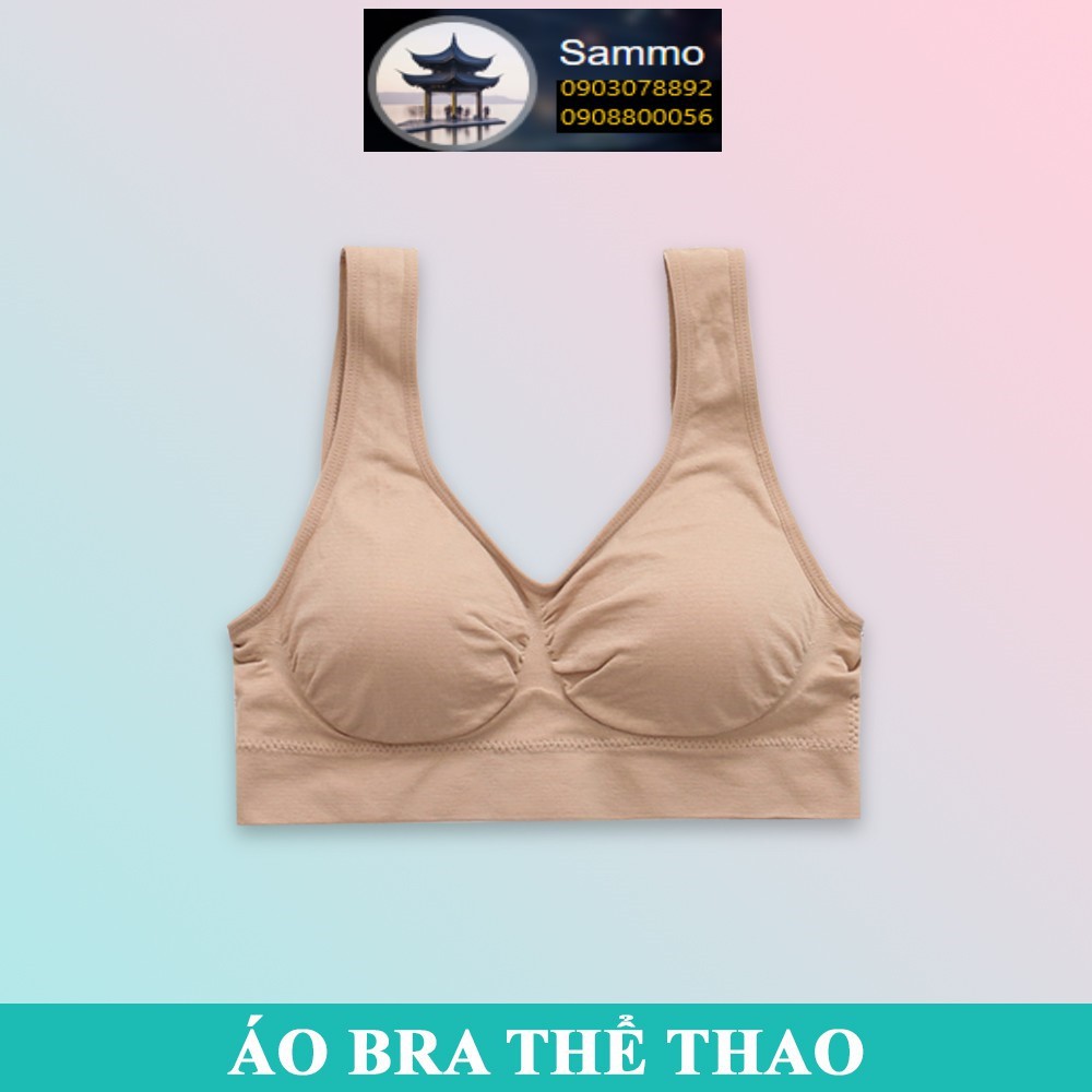 Áo Bra Thể Thao Chất Thun Dệt Ôm Body Có Mút