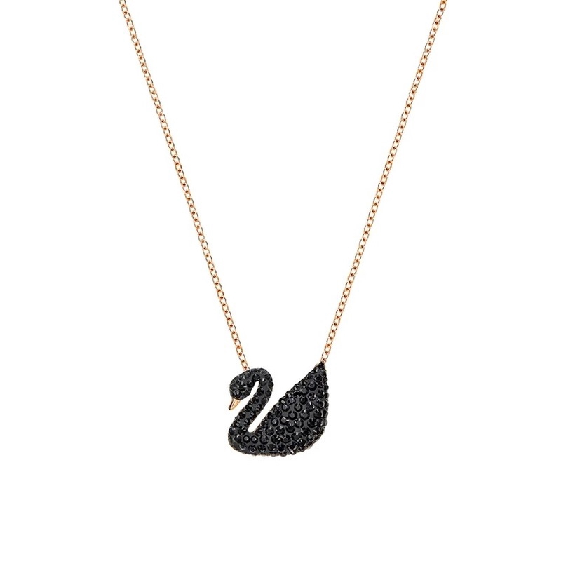 Dây chuyền kim loại phối mặt hình thiên nga đính đá phong cách thanh lịch cho nữ