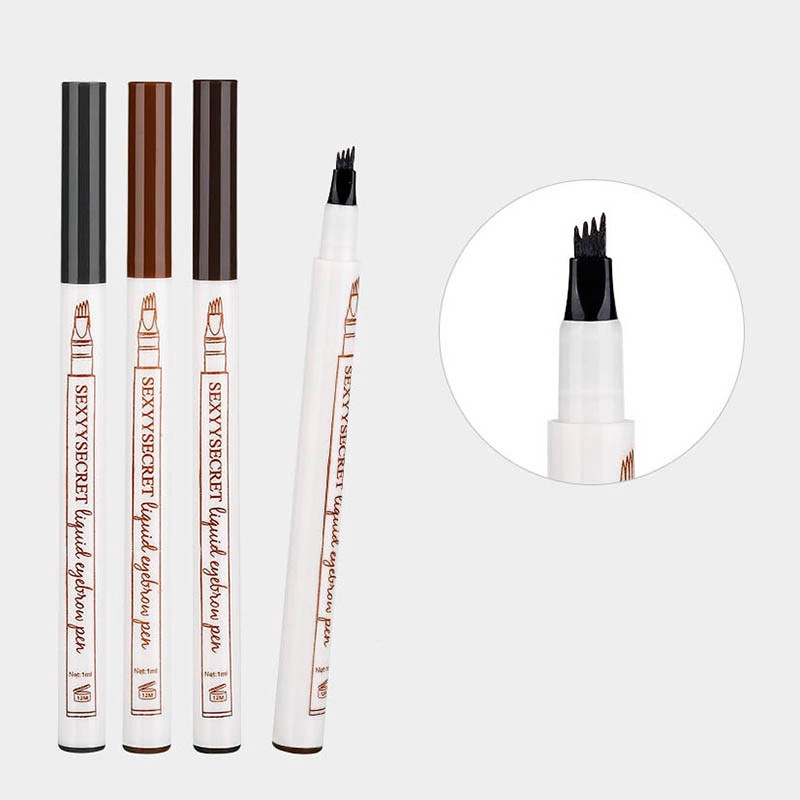 Bút kẻ lông mày dạng lỏng ngòi 4 ngạnh siêu mỏng trang điểm tự nhiên | BigBuy360 - bigbuy360.vn