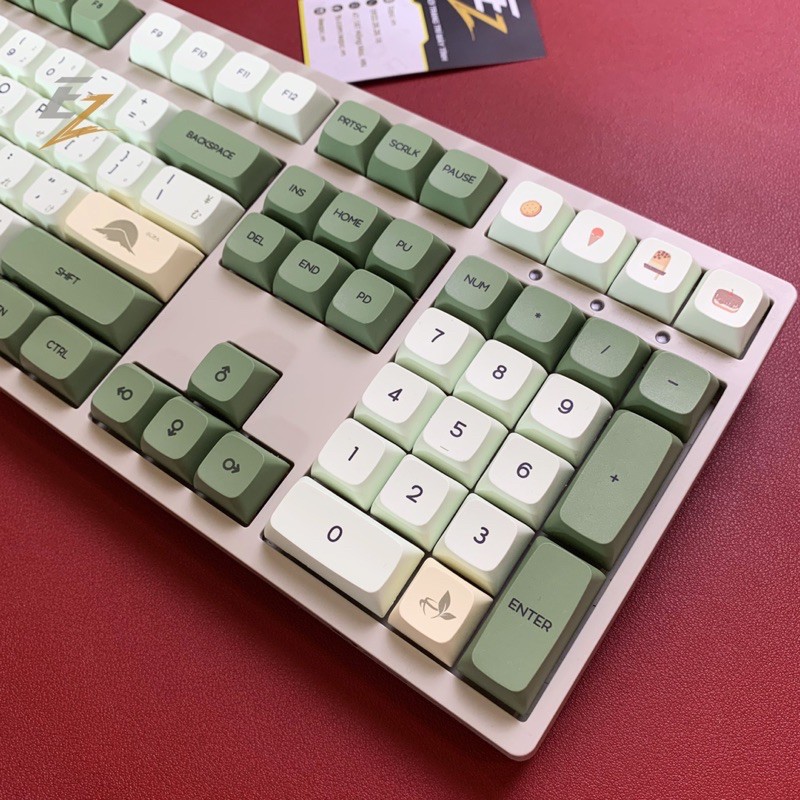 Bộ Keycap Matcha XDA Dye_Sub 124 Chuyên Dùng Cho Bàn Phím Cơ