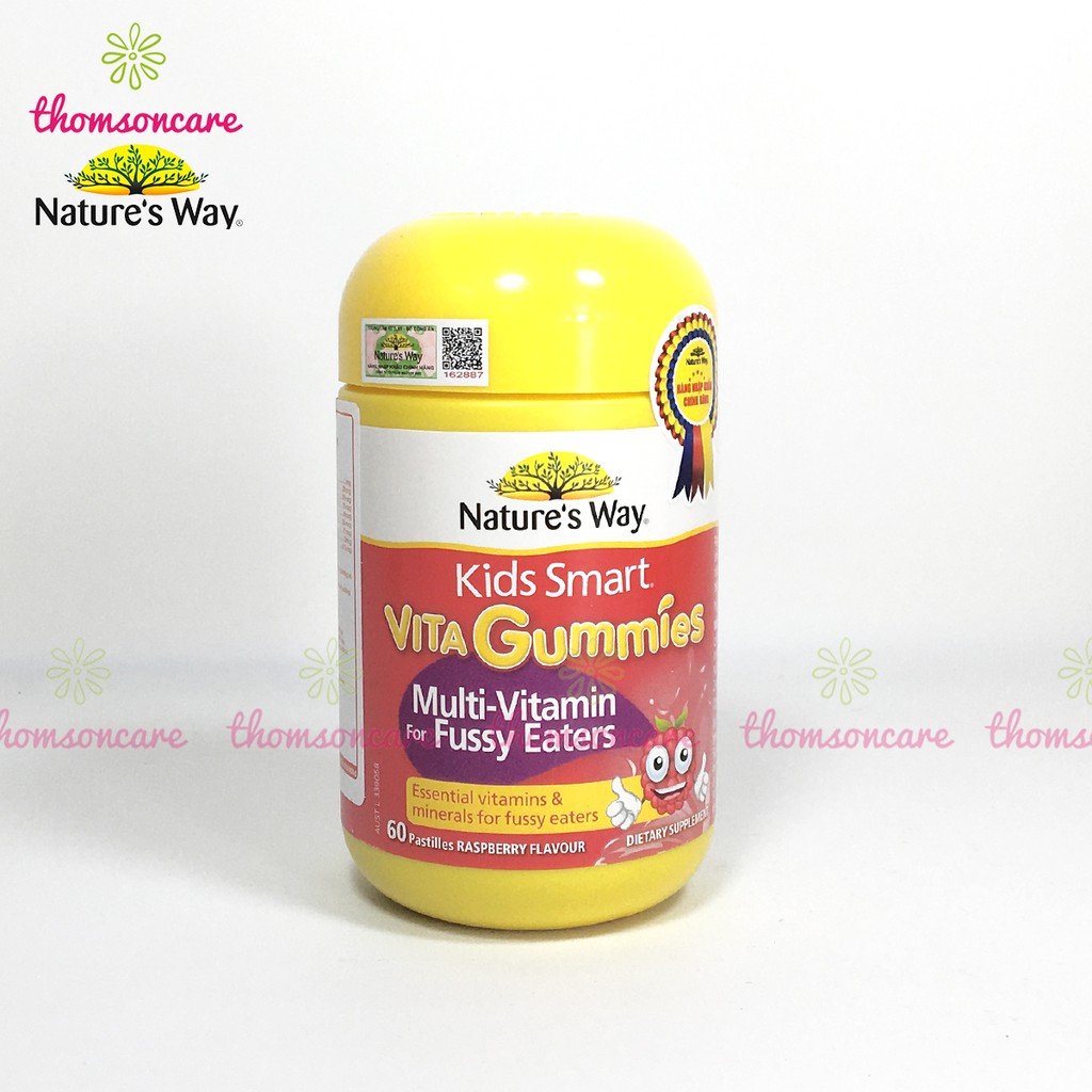 Kẹo bổ sung vitamin tổng hợp cho bé Nature Way Multi vitamin Fussy Eater, tăng miễn dịch, giảm biếng ăn cho trẻ