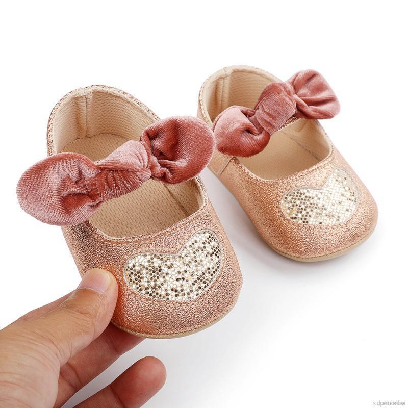 Sandal da trang trí nơ thời trang mùa hè đáng yêu dành cho bé gái