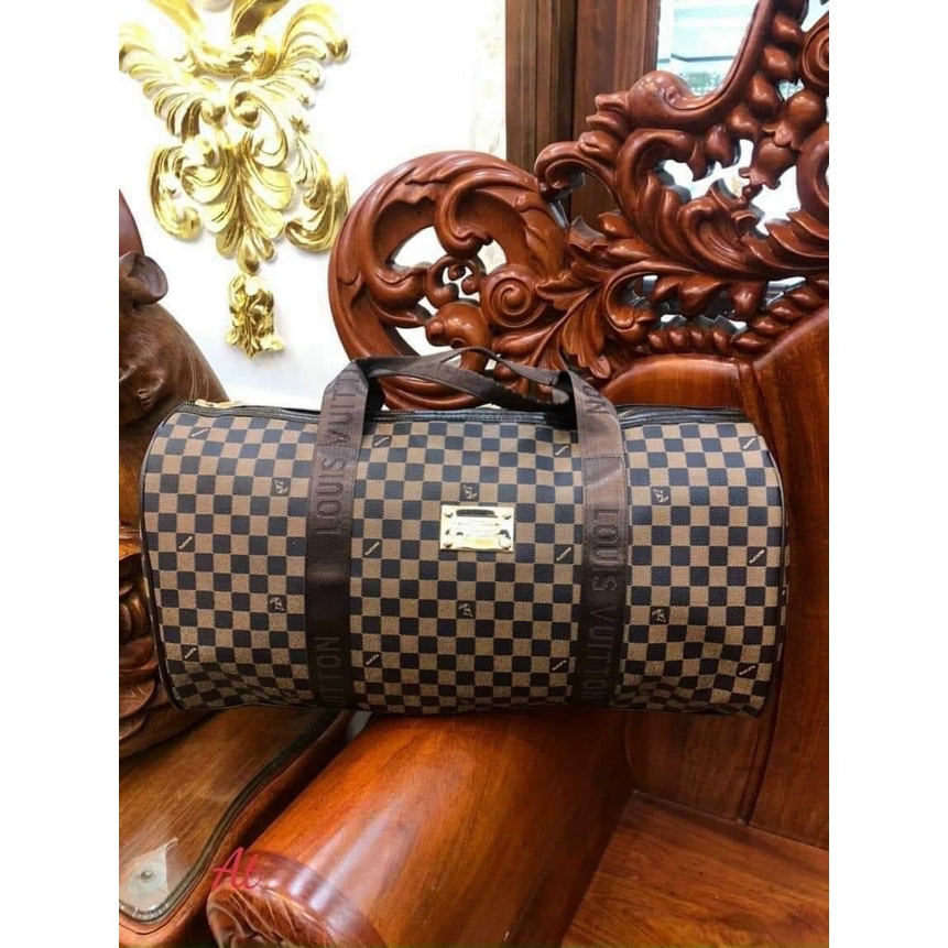 Balo đựng quần áo, Túi du lịch lv cao cấp ảnh thật loại 1 dây chữ