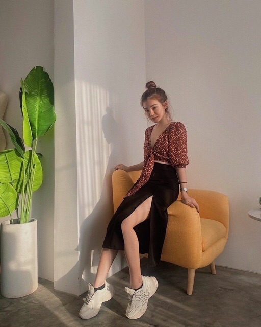Chân Váy Midi Xẻ Cao (CÓ VIDEO)