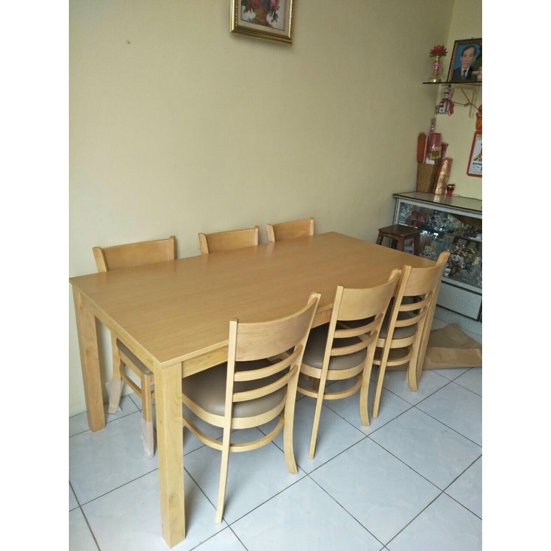 bàn ăn 6 ghế gỗ