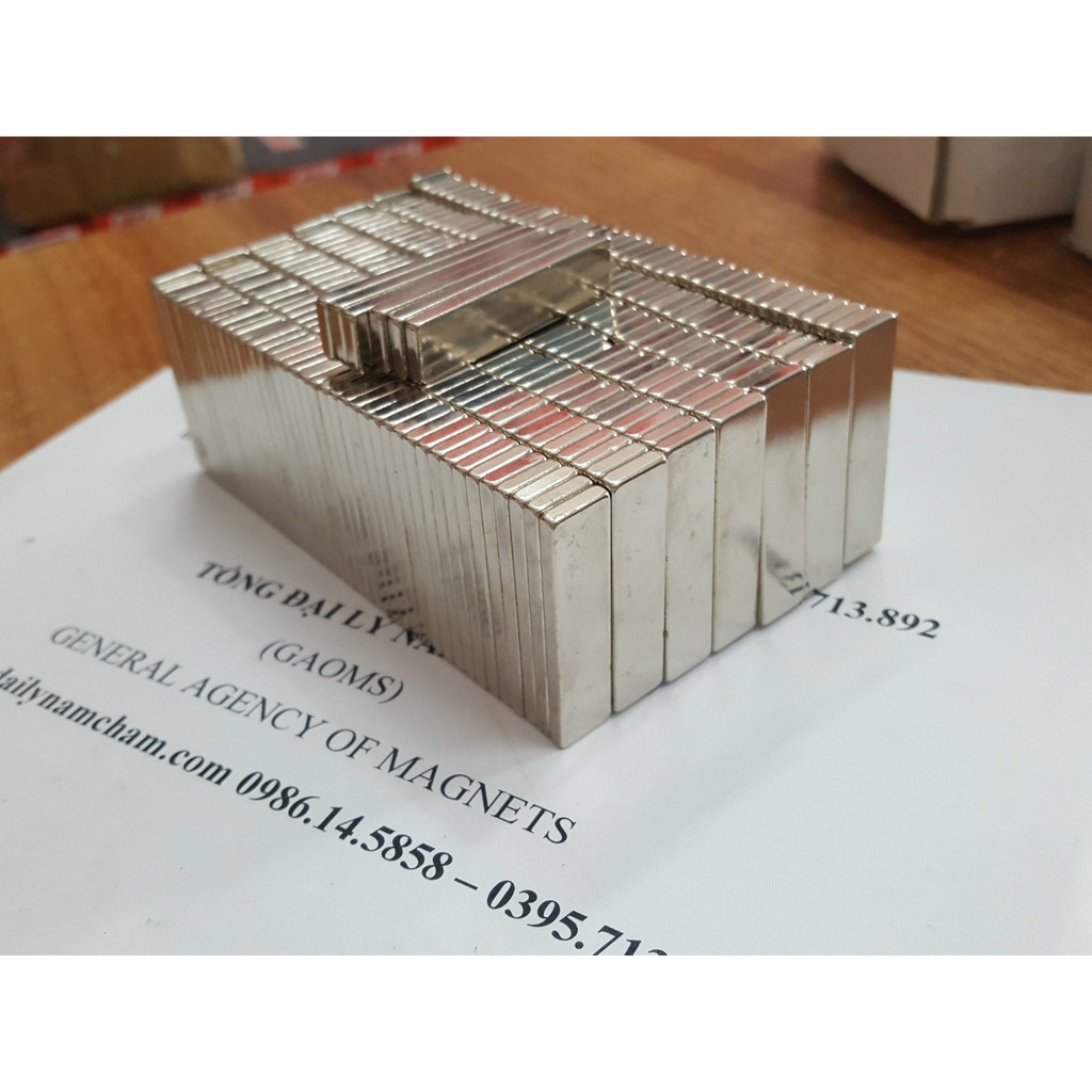 Nam châm đất hiếm 40x10x3mm, loại nam châm vĩnh cửu siêu mạnh