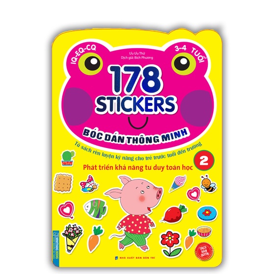 Sách - 178 sticker (q2) Bóc dán hình thông minh phát triển khả năng tư duy toán học IQ EQ CQ (3-4 tuổi)