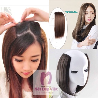 Tóc Giả Kẹp Phồng Hai Bên Chân Tóc Bằng Sợi Tơ Nhân Tạo